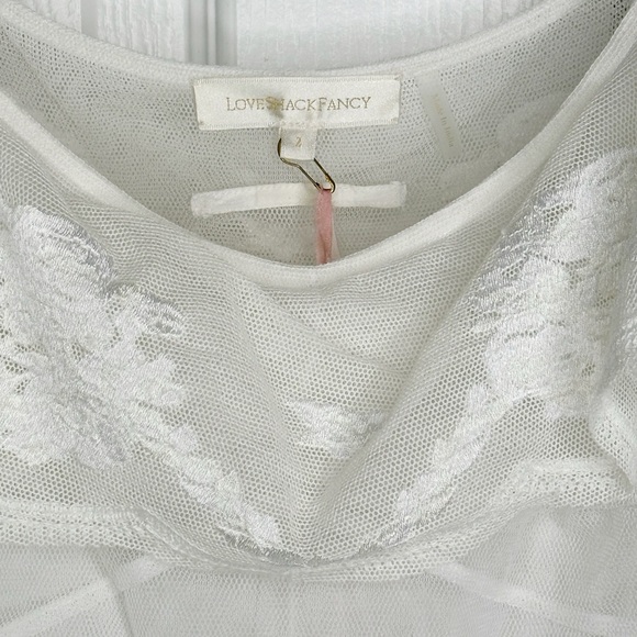 NWT LOVESHACKFANCY Avianna Antique Gown White Size 2 Silk - Picture 8 of 15